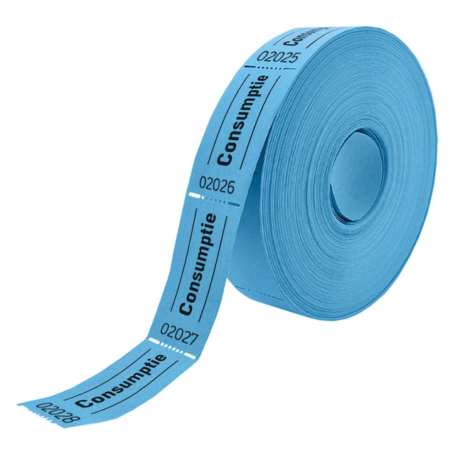 Consumptiebon Combicraft 57x30mm 2-zijdig 2×1000 stuks blauw
