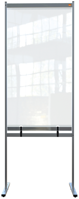 Scheidingswand Nobo vrijstaand doorzichtig PVC 78x206cm