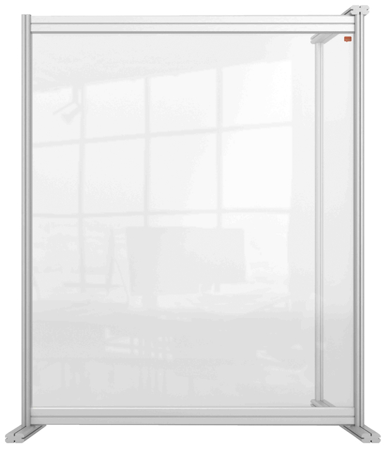 Bureauscherm uitbreidingspaneel Nobo modulair transparant acryl 80x100cm