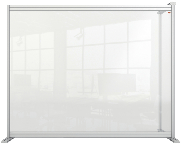 Bureauscherm uitbreidingspaneel Nobo modulair transparant acryl 120x100cm