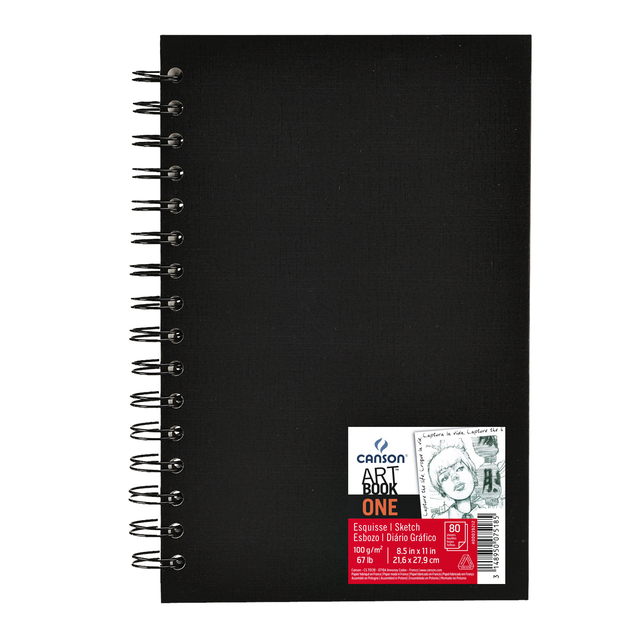 Tekenboek Canson One 216x279mm 80v 100gr spiraal