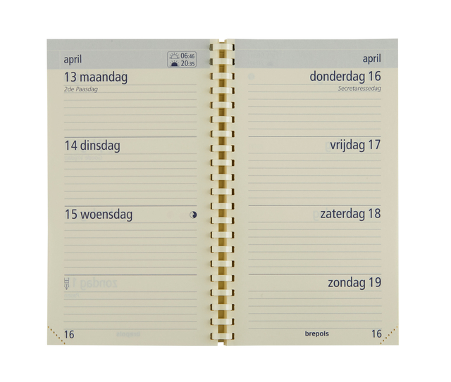 Agenda 2026 Brepols Optivision Pocket Palermo 7dagen/2pagina’s zwart