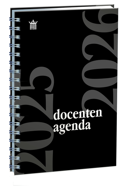 Schoolagenda 2025-2026 Ryam docenten 7dagen/2pagina’s spiraal zwart