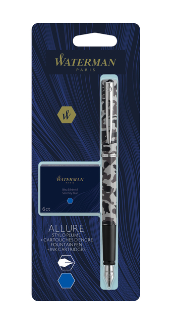 Vulpen Waterman Allure F camouflage en inktpatr blauw
