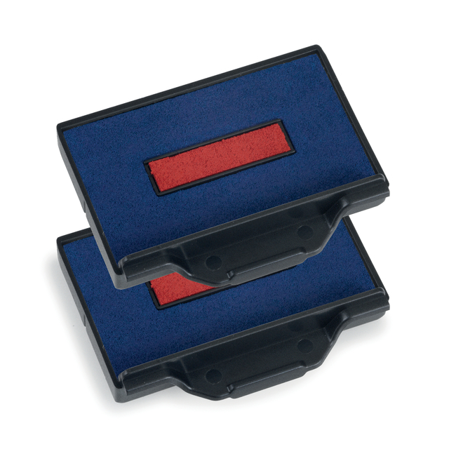 Stempelkussen Trodat 6/53/2 2 stuks blauw rood