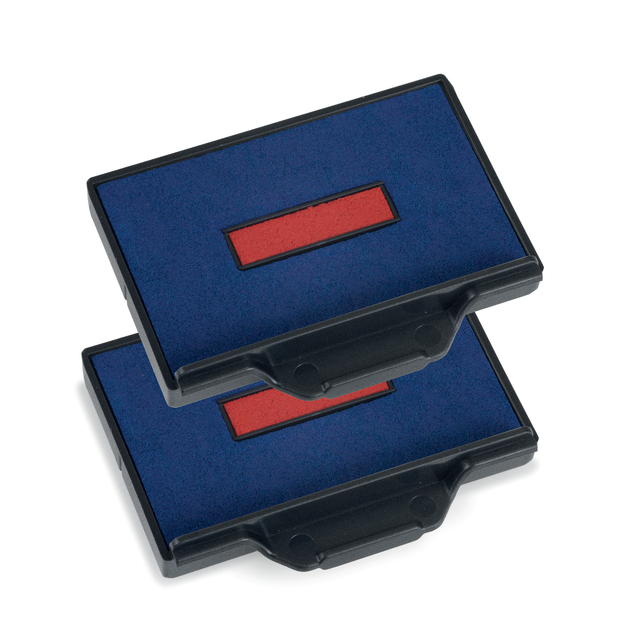 Stempelkussen Trodat 6/56/2 2 stuks blauw rood