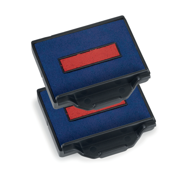 Stempelkussen Trodat 6/50/2 2 stuks blauw rood