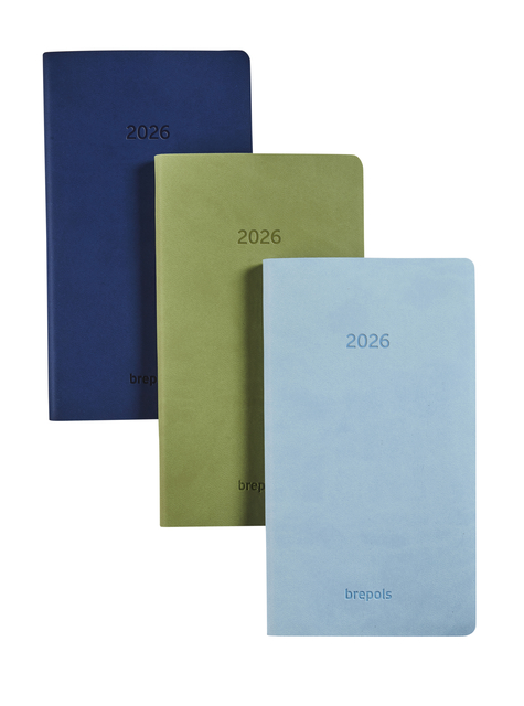 Agenda 2026 Brepols Interplan Colora 7dagen/2pagina’s  groen, lichtblauw, donkerblauw