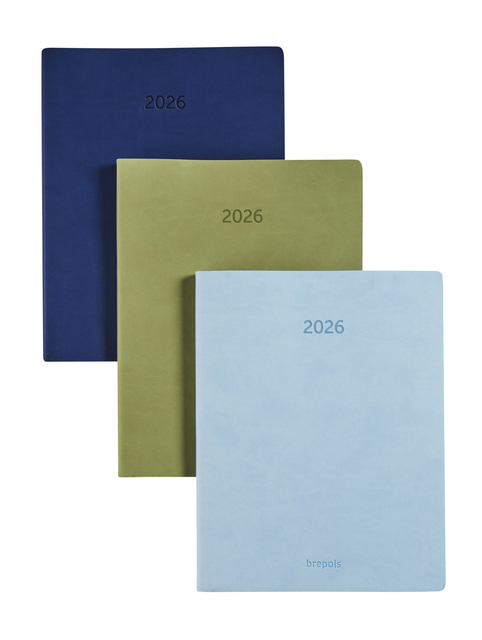 Agenda 2026 Brepols Timing Colora 7dagen/2pagina’s groen, lichtblauw, donkerblauw