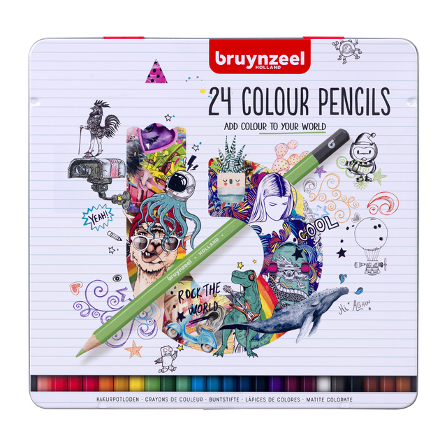 Kleurpotlood Bruynzeel set à 24 stuks assorti