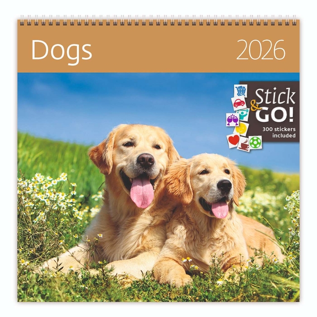 Kalender 2026 Helma 365 30x30cm honden