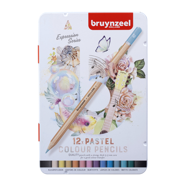 Kleurpotlood Bruynzeel Expression set à 12 stuks pastel