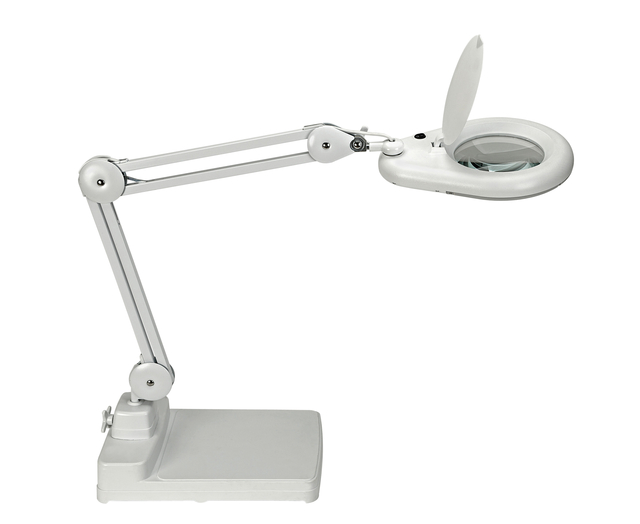 Loeplamp MAUL Viso LED met voet wit