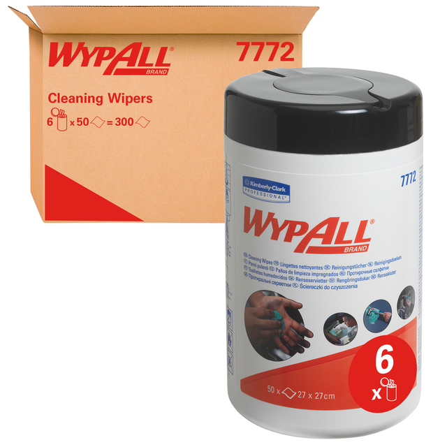 Reinigingsdoek WypAll bus 1-laags 6×50 vel groen 7772