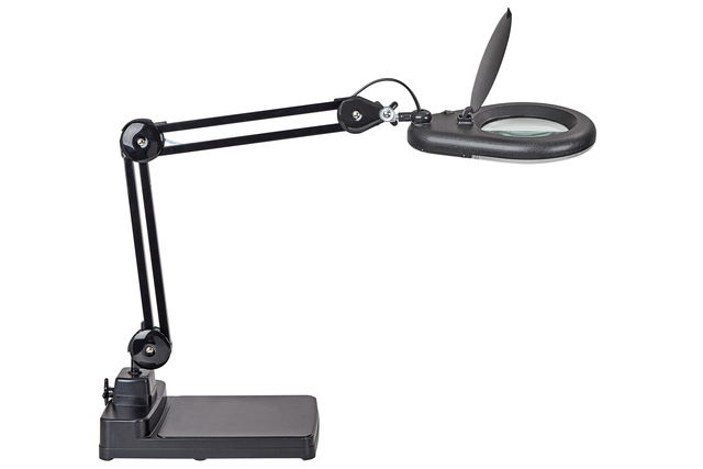 Loeplamp MAUL Viso LED met voet zwart