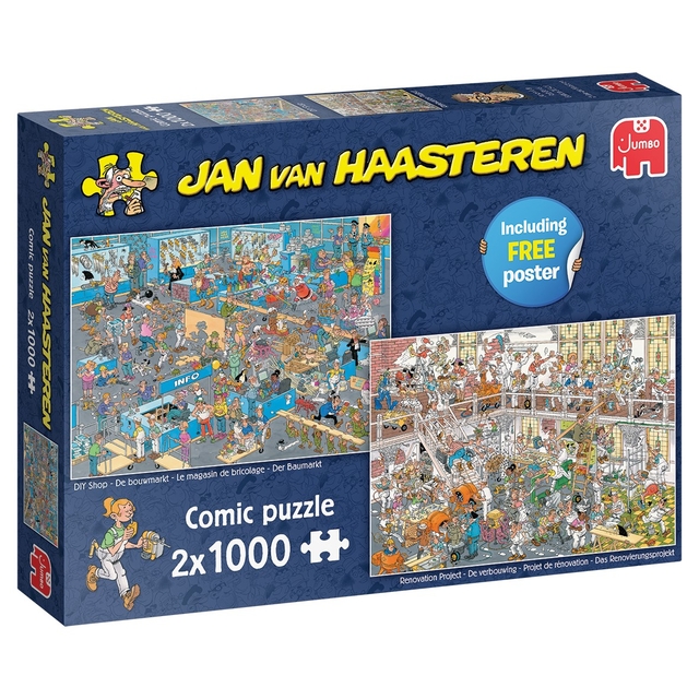 Puzzel Jan van Haasteren De Bouwmarkt en De Verbouwing  2×1000 stukjes