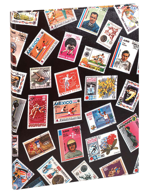 Postzegelalbum Exacompta 22.5×30.5cm 16 zwarte pagina’s zwart