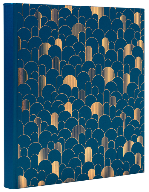 Fotoalbum Exacompta 29x32cm 60 zwarte pagina’s Néo Déco blauw