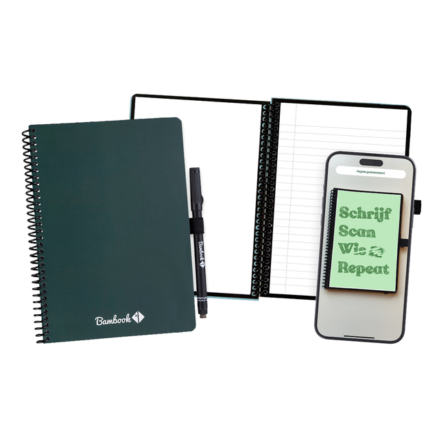 Notitieboek Bambook Original Forest A5 lijn 40 pagina’s uitwisbaar