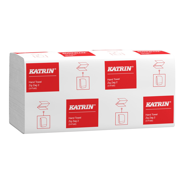 Handdoek Katrin z-vouw 2-laags 244x230mm 20×200 vel wit 35588