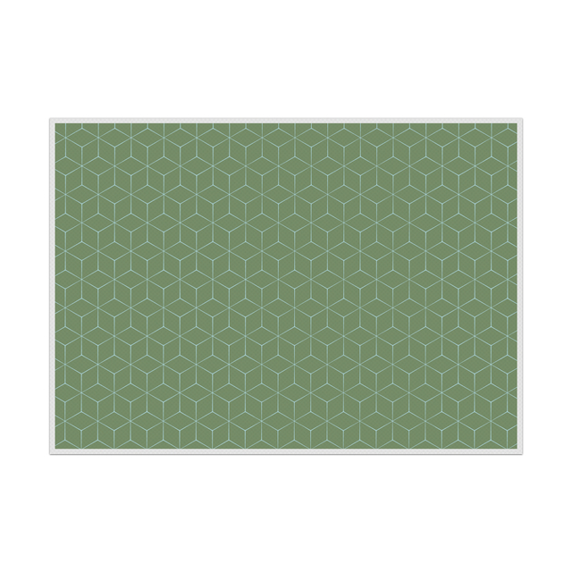 Placemat IEZZY hexagon groen 6 stuks