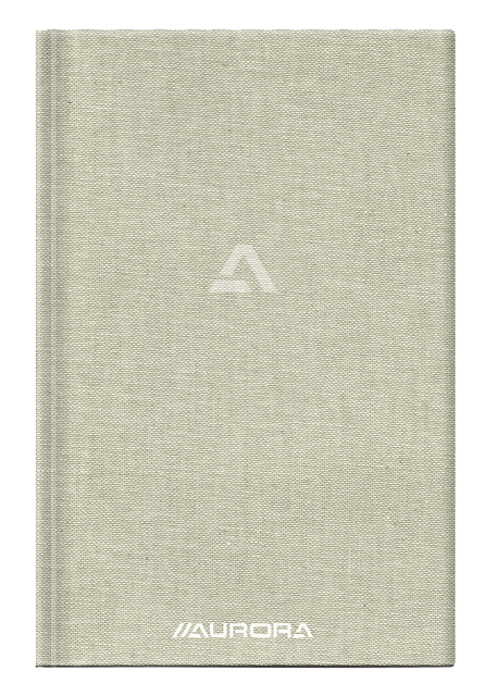 Notitieboek Aurora A5 lijn 192 pagina’s 80g linnen grijs