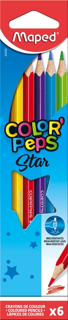 Kleurpotlood Maped Color’Peps Star set à 6 kleuren