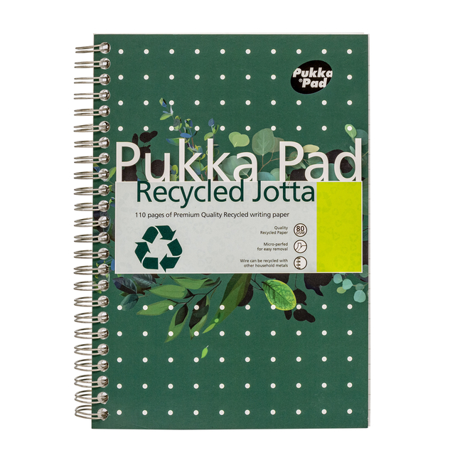 Notitieboek Pukka Pad Jotta A5 lijn 110 pagina’s 80gr groen