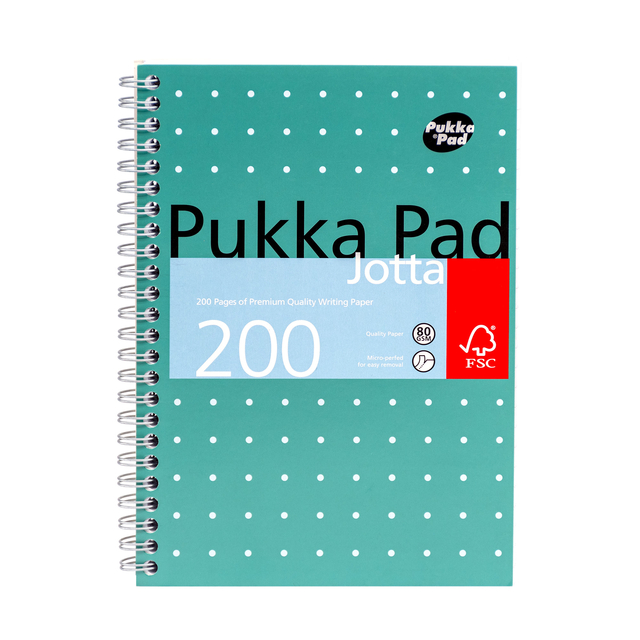 Notitieboek Pukka Pad Jotta A5 lijn 200 pagina’s 80gr groen
