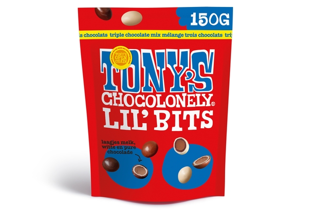 Chocolade Tony’s Chocolonely Lil’ Bits triple chocolate 150 gram
