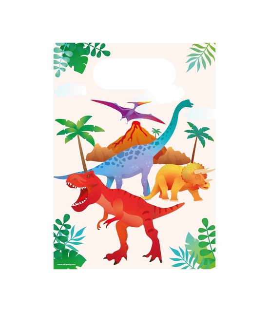 Cadeau tasjes Dino papier 23×16,5cm 6 stuks