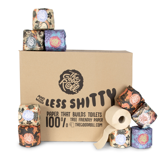 Toiletpapier The Good Roll The Panda Edition bamboe 2-laags 24×300 vel naturel
