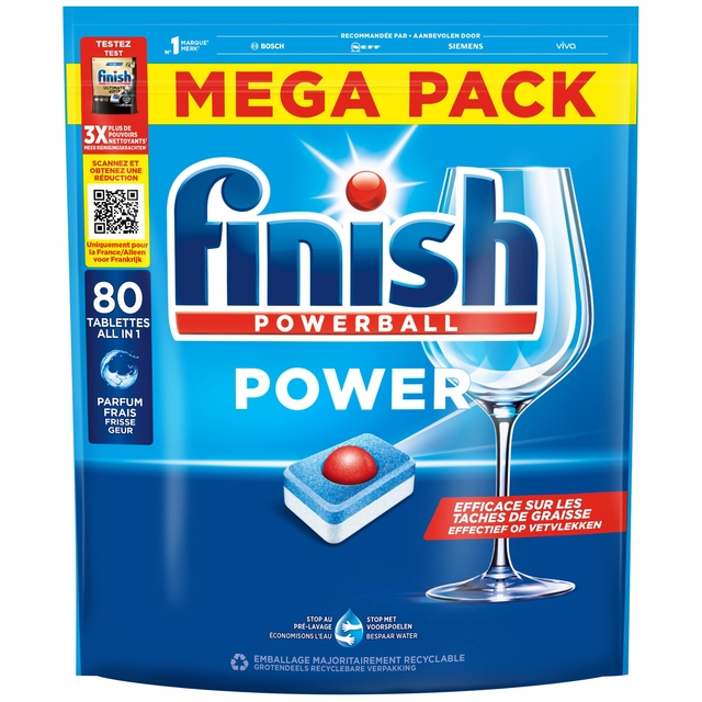 Vaatwastabbletten Finish All-i-one Power Regular 80 stuks
