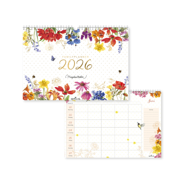 Familieplanner 26 Marjolein Bastin bloemen 1maand/1pagina