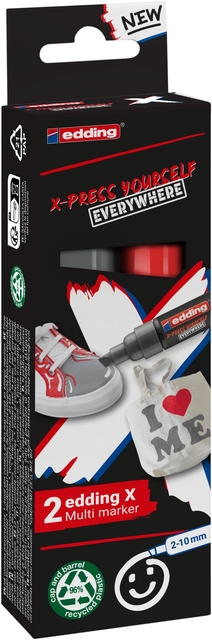 Edding 6900 X multi m. 2pcs set yay grey