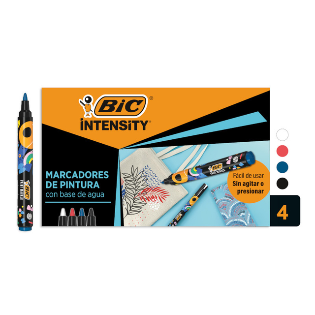 Paintmarker Bic Intensity assorti 4 stuks