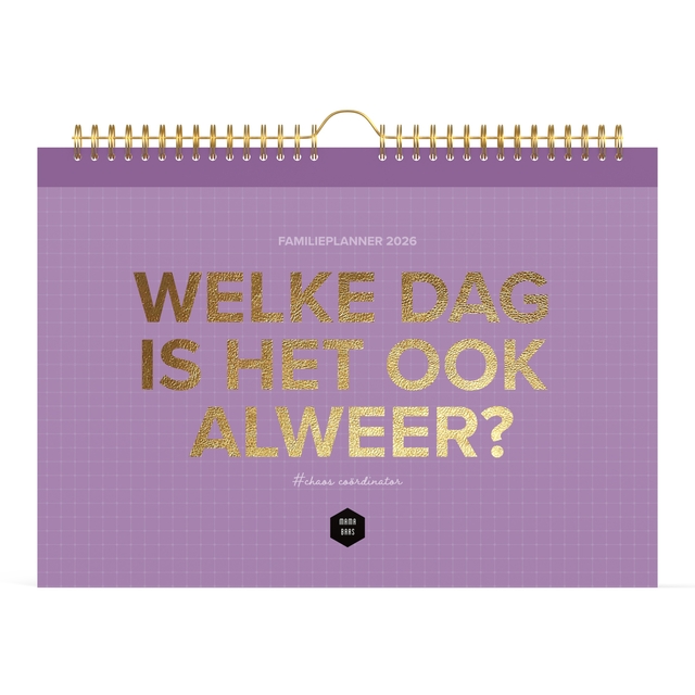 Familiekalender 2026 Lannoo 310×220 Mama Baas 7dagen/1pagina