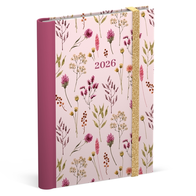 Agenda 2026 Lannoo 120×160 Flowers bouquet 7dagen/2pagina’s roze