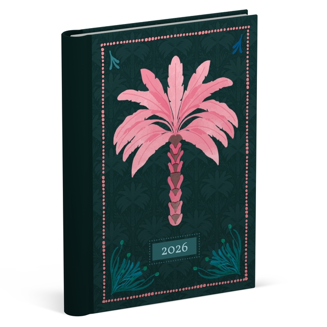 Agenda 2026 Lannoo 120×160 Exotic palms 7dagen/2pagina’s zwart