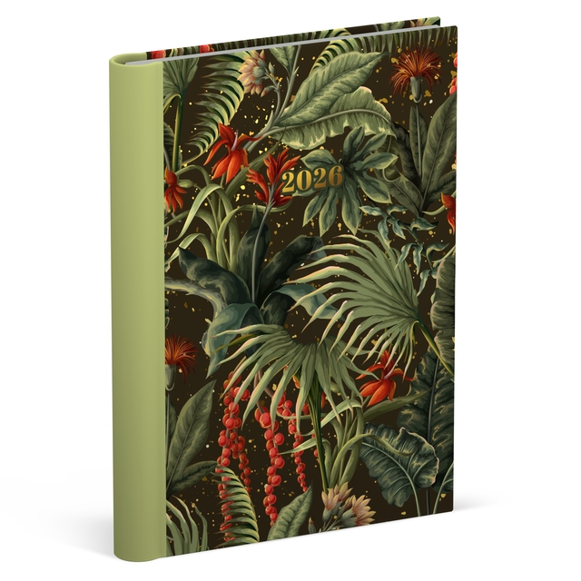 Agenda 2026 Lannoo 120×160 Botanic 7dagen/2pagina’s zwart groen