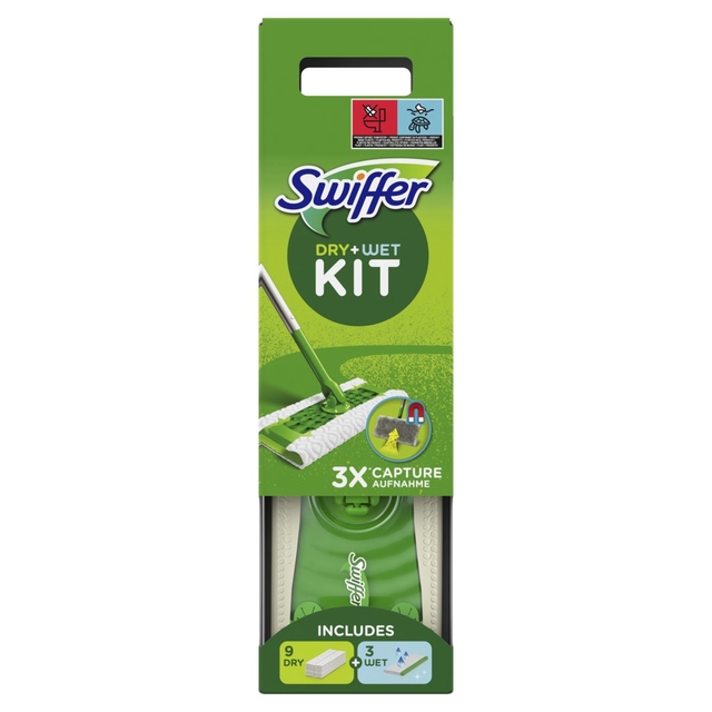 Vloerwissysteem Swiffer starterskit 9 dry en 3 wet