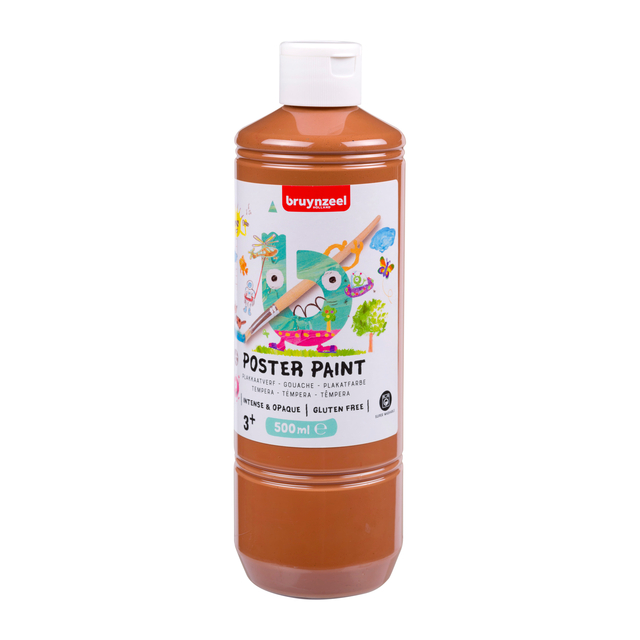 Plakkaatverf Bruynzeel fles à 500ml lichtbruin