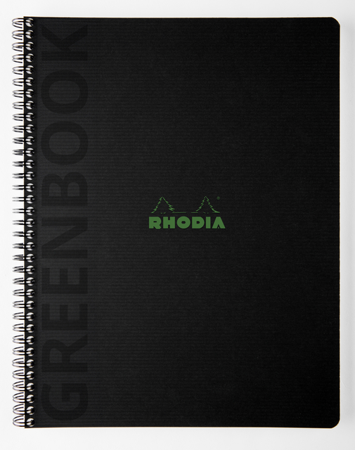 Notitieboek Rhodia Greenbook recycled A4+ lijn 160 pagina’s 90gr sc