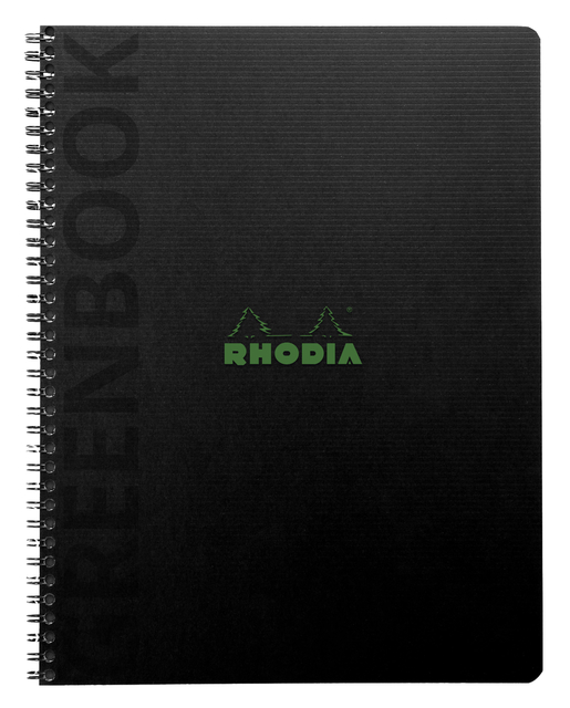 Notitieboek Rhodia Greenbook recycled A5+ lijn 160 pagina’s 90gr hc
