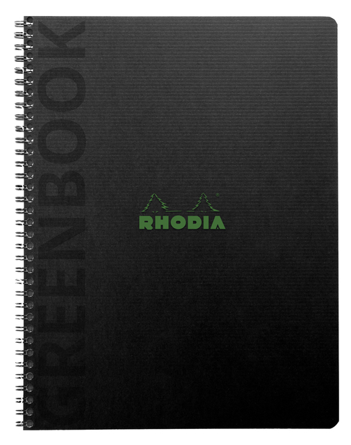 Notitieboek Rhodia Greenbook recycled A5+ lijn 160 pagina’s 90gr sc