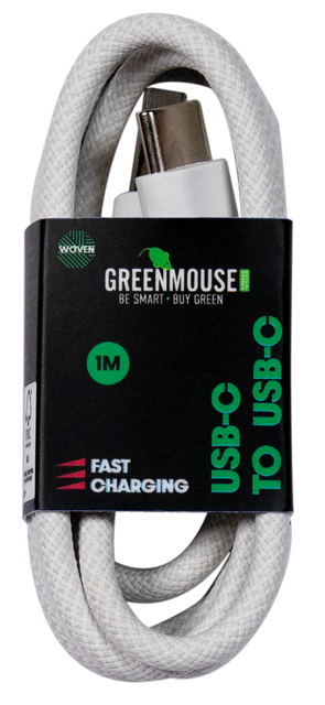 Kabel Green Mouse USB-C to USB-C data Woven 1m