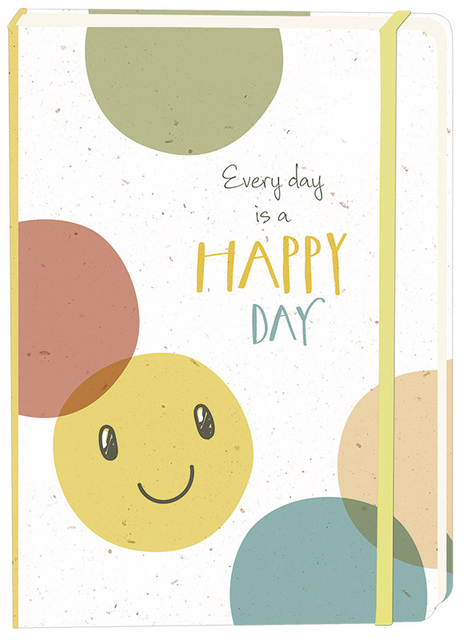 Notitieboek Smiley Happy Day A5 lijn 92 pagina’s softcover