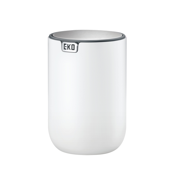 Afvalbak EKO Fandy 2 tafelmodel met swingdeksel 2.2 liter wit