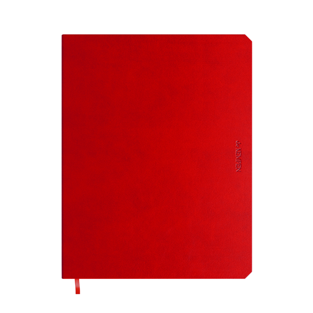 Notitieboek de KEMPEN Poppy 171x220mm blanco 192 pagina’s  90gr rood