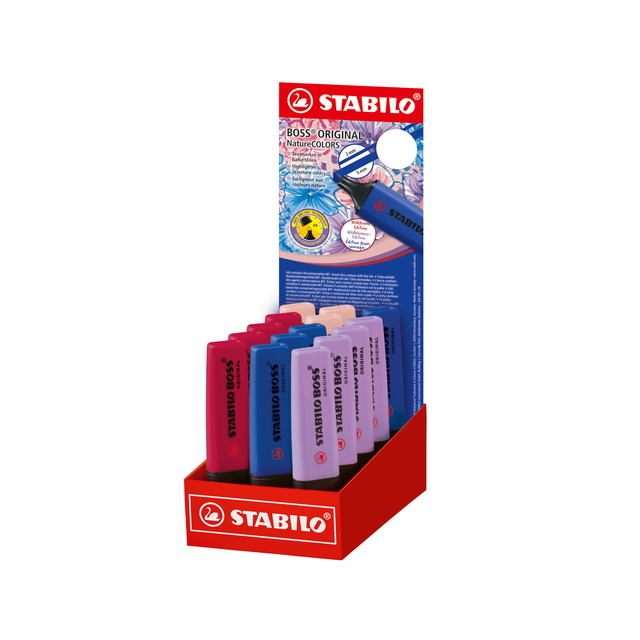 Markeerstift STABILO Boss Wildflower display klein assorti